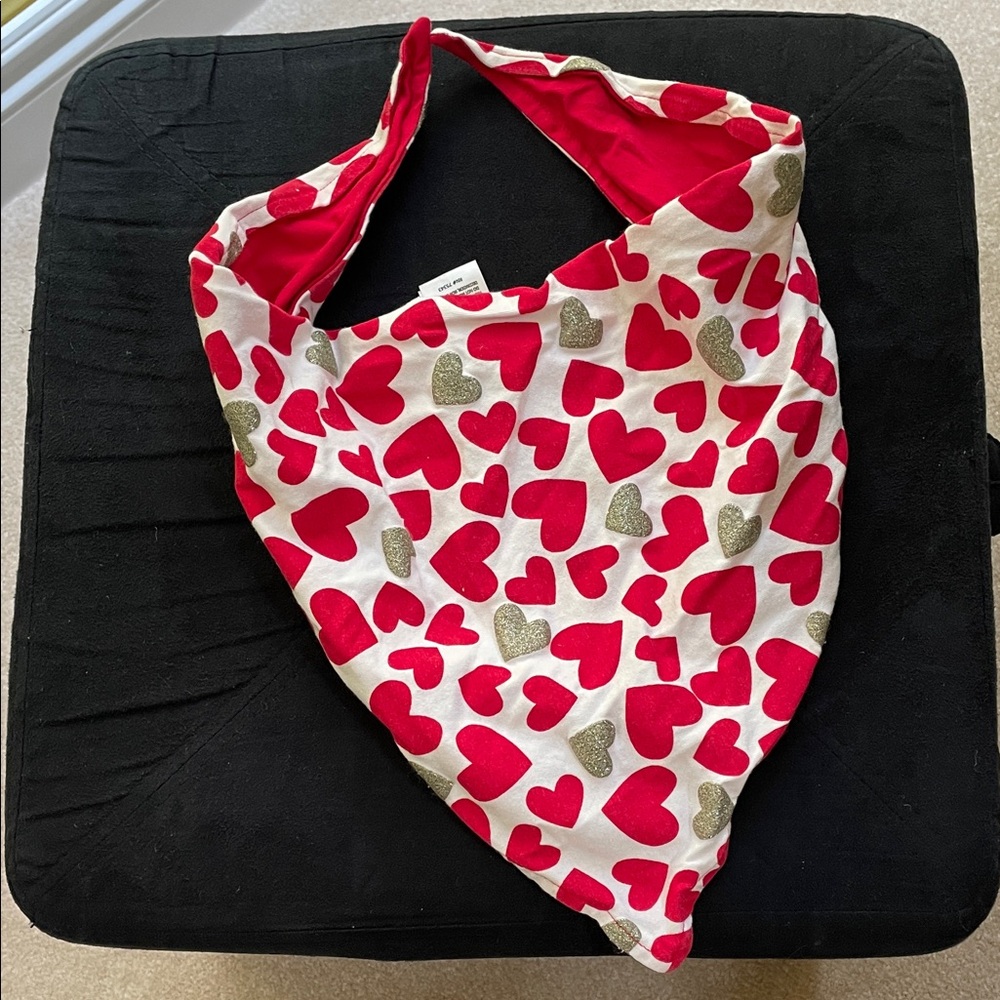 Heart Patterned Dog Bandana